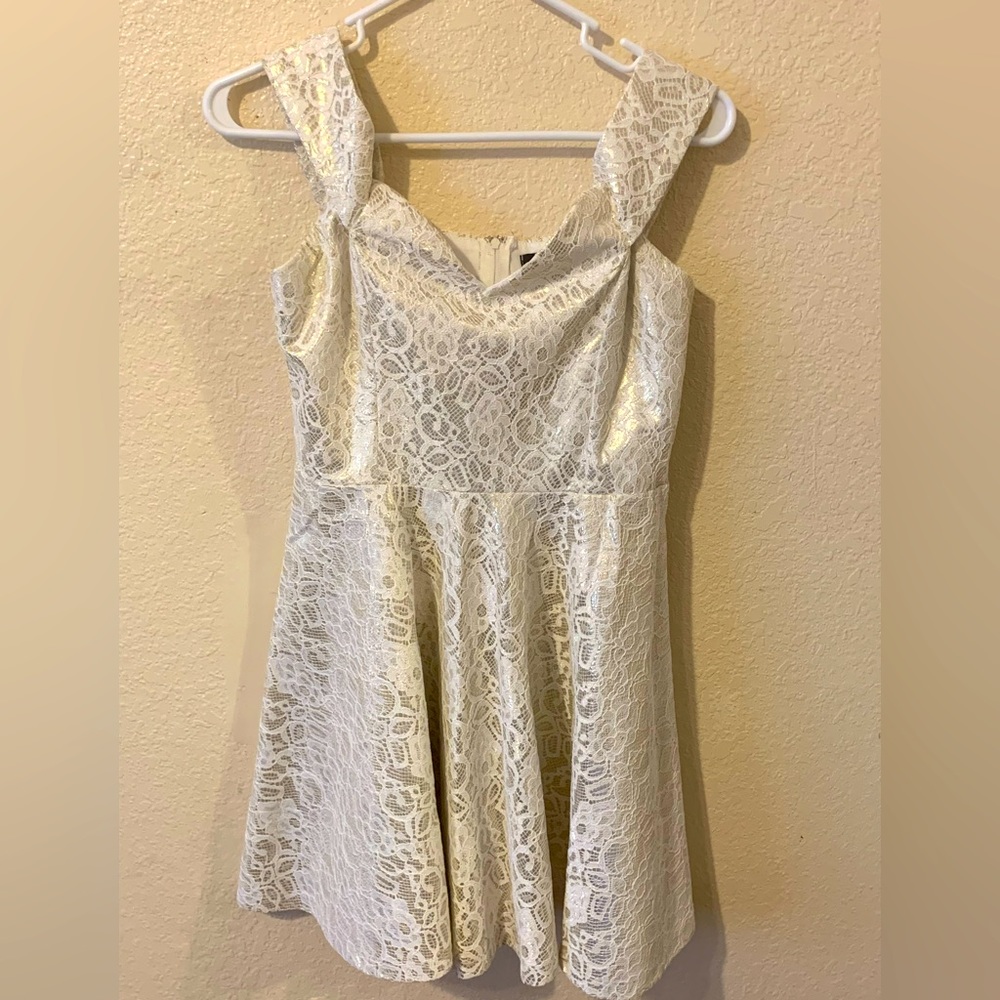 Off the shoulder short cut dress